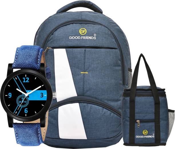 GOOD FRIENDS Famous Branded Quality Casual Travel Bags School Bag/ Lunch Bags /Tiffin Bag / Watch Waterproof School Bag