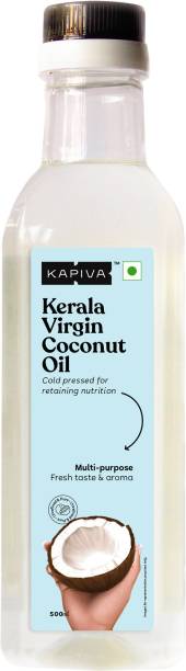 Kapiva Kerala Virgin Coconut Oil (Cold-Pressed For Maximum Nutrition) -500 ml Coconut Oil Plastic Bottle