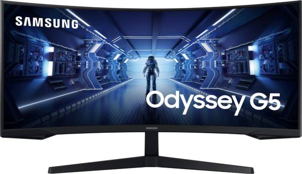 SAMSUNG Odyssey G5 1000R 34 inch Curved WQHD VA Panel w...