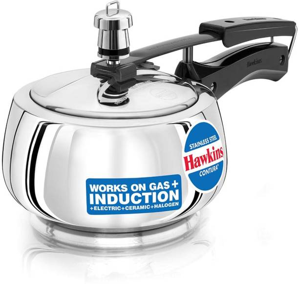 HAWKINS STAINLESS STEEL CONTURA PRESSURE COOKER 1.5 L Induction Bottom Pressure Cooker