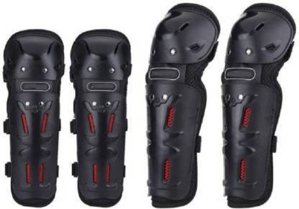 inayat Bike Knee Pads and Elbow Pads Protective Gear Set Elbow Guard, Knee Guard Free Black