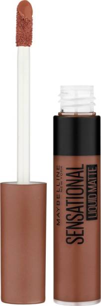 MAYBELLINE NEW YORK Sensational Liquid Matte Lipstick, NU08 Nude Shot, 7 g - Liquid Lipstick Shades Delivering Intense Matte Color Effect