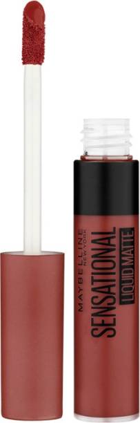 MAYBELLINE NEW YORK Sensational Liquid Matte Lipstick, 13 Upbeat Crimson, 7 g - Liquid Lipstick Shades Delivering Intense Matte Color Effect