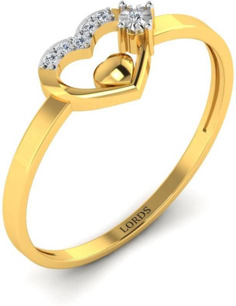 LORDS JEWELS Miraculous Love Diamond Ring 14kt Diamond Yellow Gold ring