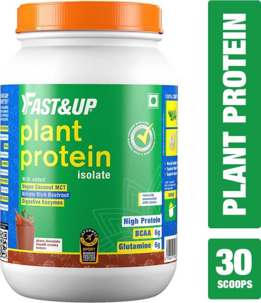 Fast&Up Vegan Plant Protein-30gProtein/Serving With Pea Protein&Brown Rice Protein Isolate Plant-Based Protein