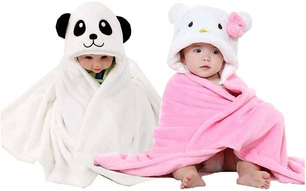 Baby Needs White & Pink Free Size Bath Robe