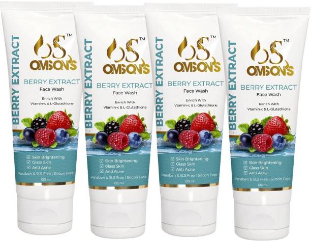 OMSONS Morning Energy Berry Blast  Pack Of -4.(100+100+100+100ML) Face Wash