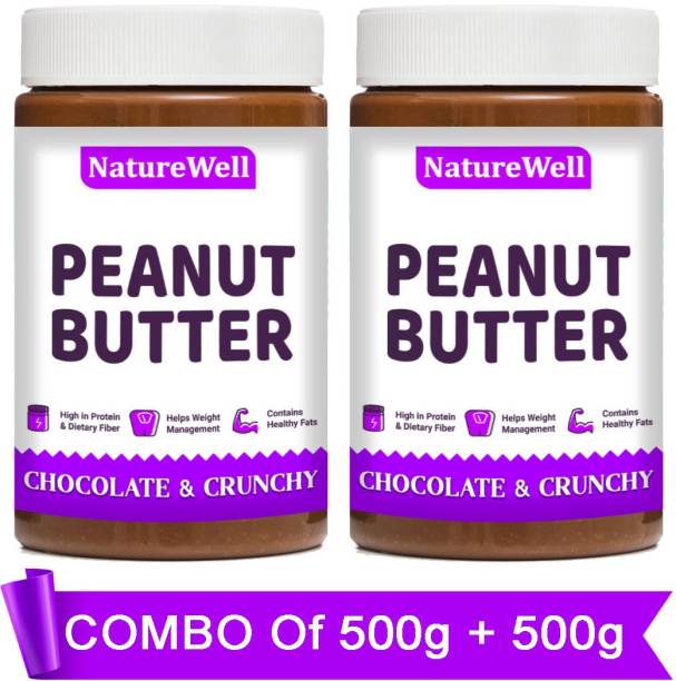 Naturewell Organics Chocolate Peanut Butter (Non-GMO, Gluten Free, Vegan , Crunchy) 1 kg