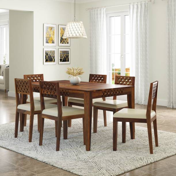 Induscraft Disa Solid Wood 6 Seater Dining Set