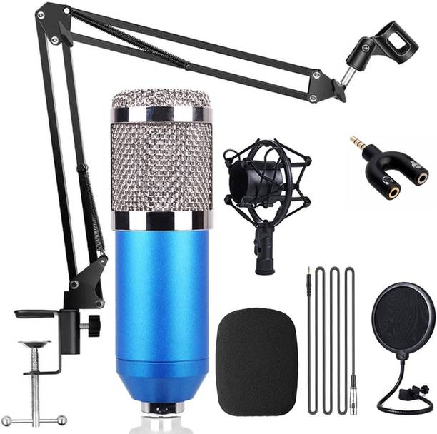 Top Headset Jack cheap price 5stars Flipkart in India 27 DawnRays BM 800 Home Studio Mic Kit Adjustable Mic Suspension Scissor Arm, Plastic Shock Mount and Double-layer Pop Filter for Studio Recording & Brocasting & 3.5mm Audio Jack to Headphone Microphone Splitter Microphone Streaming Podcast PC Microphone, Condenser Microphone Set BM-800 with Adjustable Recording, Suspension Scissor Arm Stand, Shock Mount, Podcast Condenser Microphone for YouTube, Recording Microphone