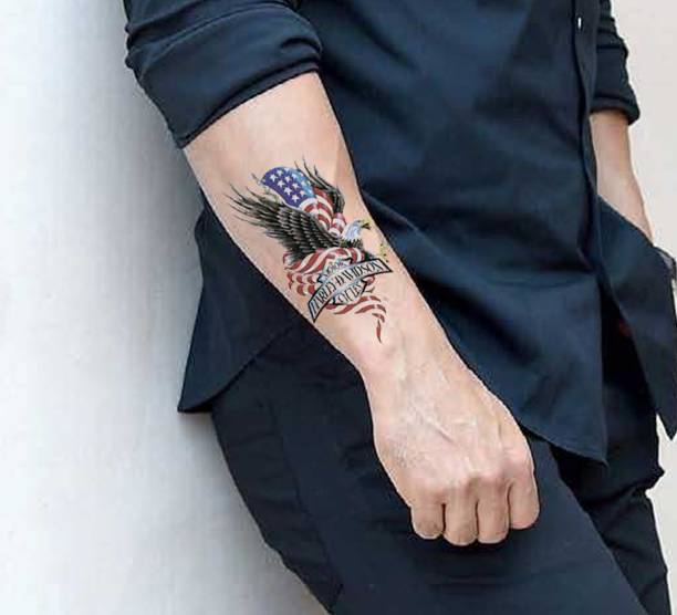 The Canvas Arts Wrist Arm Hand Eagle Body Temporary Tattoo