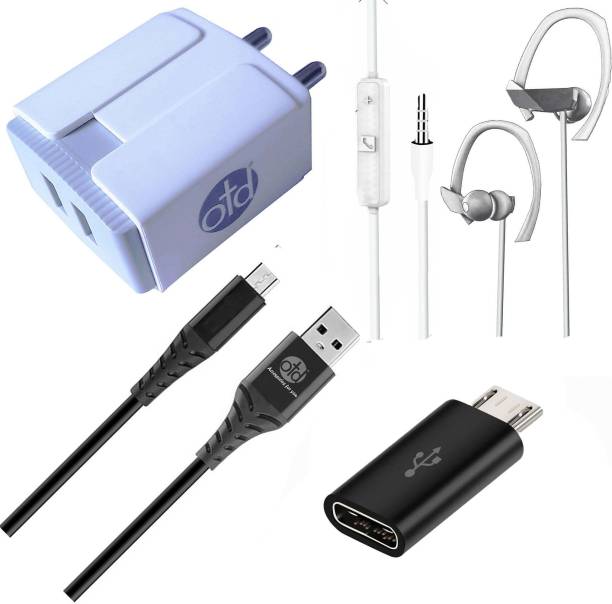 OTD Wall Charger Accessory Combo for Samsung Galaxy J8 2018, Samsung Galaxy K Zoom, Samsung Galaxy M01, Samsung Galaxy M01 Core