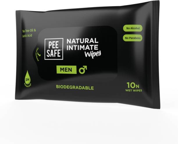Pee Safe Intimate Wipes for Men, Biodegradable, pH Balanced - Intimate Wipes