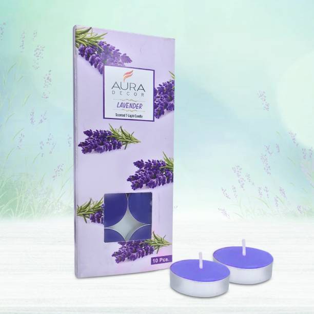 AuraDecor Pack of 10 Fragrance Tealights Lavender. Candle