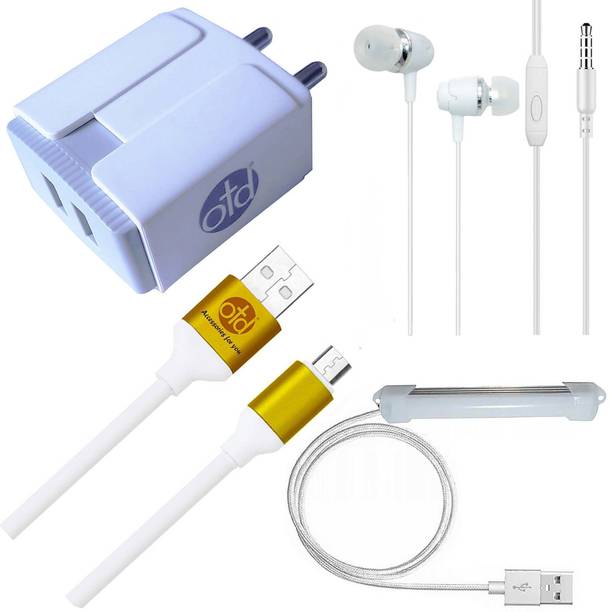Top Headset K Adapter cheap price 5stars Flipkart in India 17 OTD Wall Charger Accessory Combo for Samsung Galaxy J8 2018, Samsung Galaxy K Zoom, Samsung Galaxy M01, Samsung Galaxy M01 Core