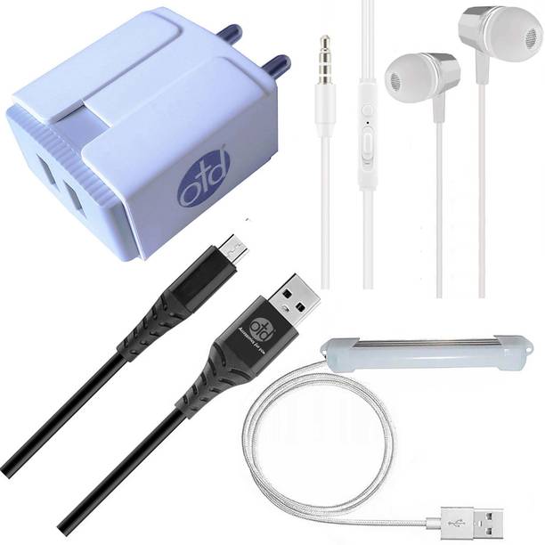 Top Headset K Adapter cheap price 5stars Flipkart in India 26 OTD Wall Charger Accessory Combo for I KALL K201, I KALL K210, I KALL K220, I KALL K3