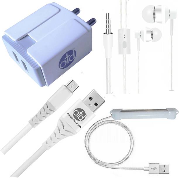 Top Headset K Adapter cheap price 5stars Flipkart in India 22 OTD Wall Charger Accessory Combo for Karbonn Aura Sleek 4G, Karbonn Aura Sleek Plus, Karbonn K9 Kavach 4G, Karbonn K9 Music 4G