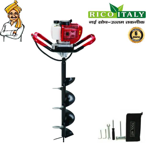 RICO ITALY 52cc Earth auger machine with 8"inch drill for agriculture and tree plantation Fuel Grass Trimmer