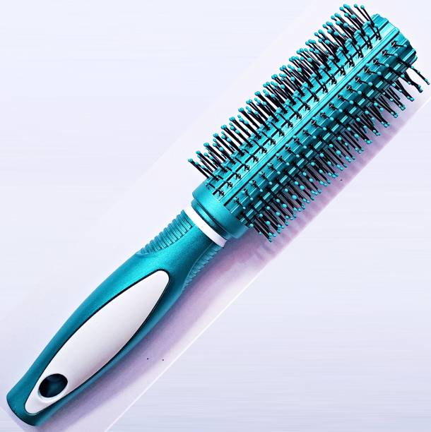 nik city store Fantastic Blue color plastic Round Rolling Curling Comb Hair Brush For Men And Women | pack of 1