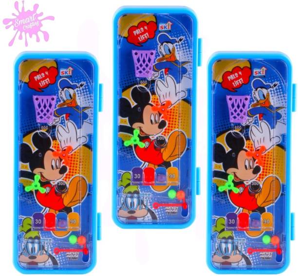 SmartCrafting Disney Mickey Mouse Dual Compartment Pencil Box With Password Lock For Kids. Mickey Mouse Art Plastic Pencil Boxes