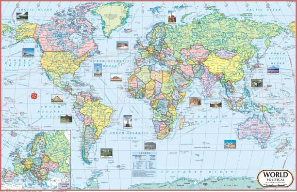 World Map Photographic Paper