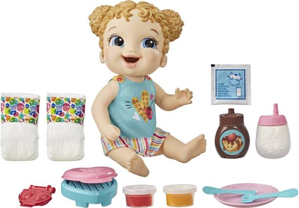 Baby Alive Breakfast Time Baby Doll with Waffle Maker, Accessories, Drinks, Wets, Eats, Blonde Hair Toy for Kids