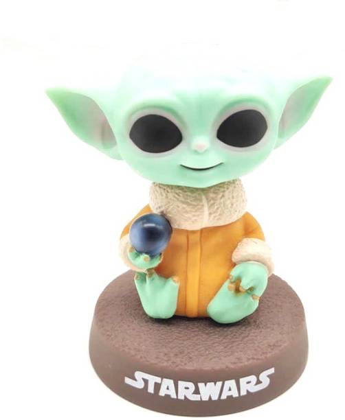 Trunkin Baby Yoda Star Wars Mandalorian Model 3 Bobbleh...
