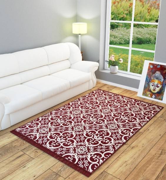Flipkart SmartBuy Maroon Chenille Carpet