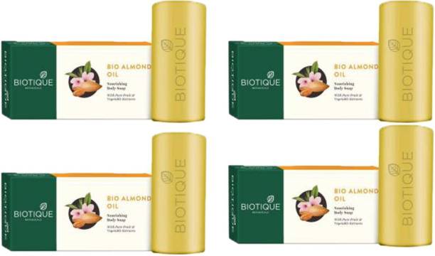 BIOTIQUE Almond Oil Soap Each Pack 150ml Pack Of 4