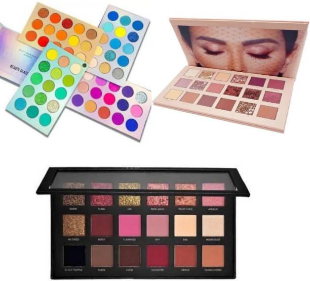 URBEN QUEEN Rose gold eyshadow palette & NUde edition eyeshadow & color bord eyeshadow palette different shades different style ( 3 items )