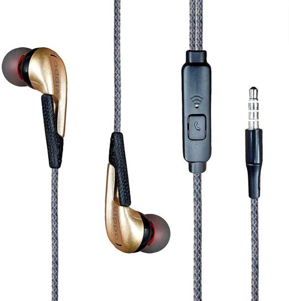 VIPPO VHB-675 GOLD TUNE Audio BassBuds Compatible ALL MOBILE PHONES Wired Headset
