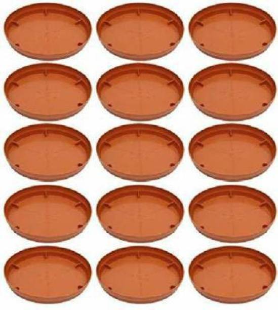Ramanuj Flower Pot Plant Saucer-8 inches Base Plate Planter Tray Terracotta Plant Container Set