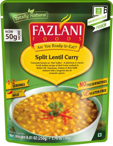 FAZLANI FOODS Dal Tadka (Spiced Yellow Lentils) Curry, (Pack of 1, 250gm) 250 g