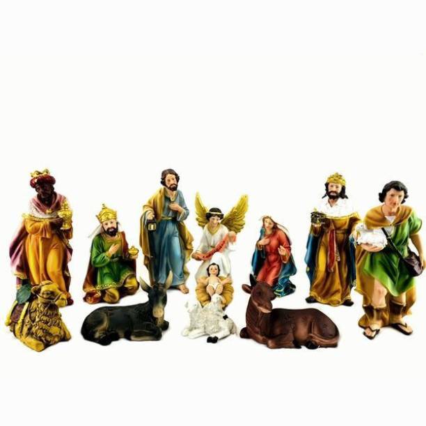 SK Collectione 6 inch Christmas Nativity Set, Crib set Separate Pieces 15 cm Pack of 12