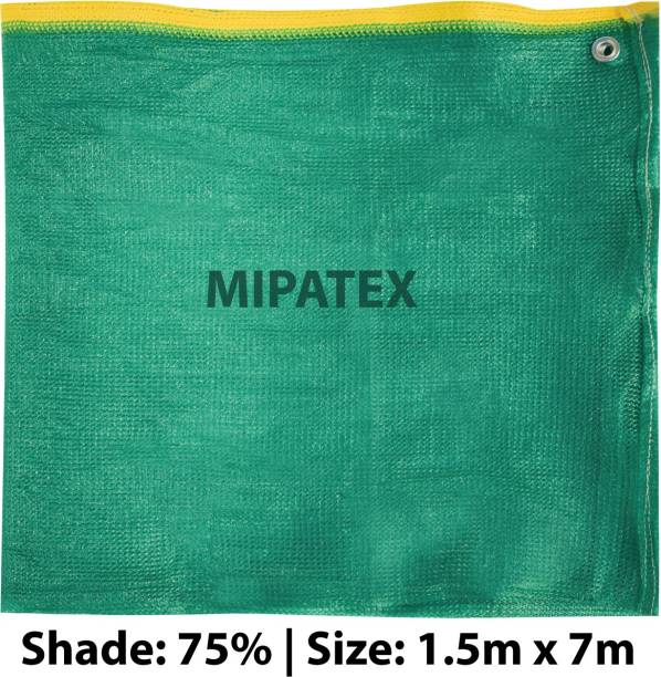 Mipatex 75% Green Shade Net 1.5m x 7m, Multi-Purpose Greenhouse Garden Nursery Shading Cloth - Blocks Sun Light Dust, Protect Flowers and Plants Portable Green House