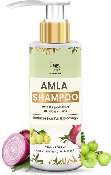 TNW - The Natural Wash Amla Shampoo with the goodness of Bhringraj & Onion reduces hair fall & breakage suits all hair types