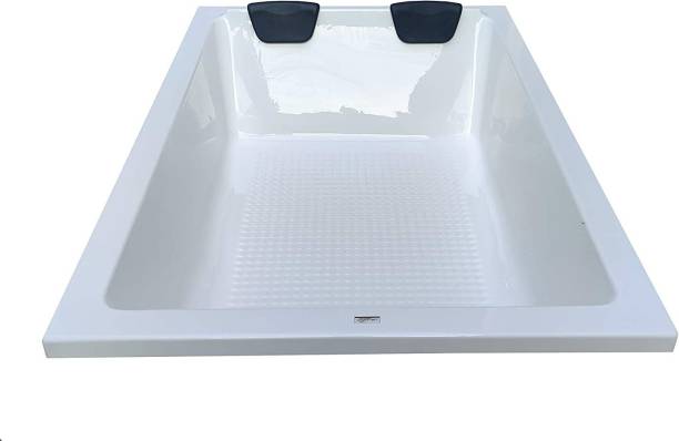 MADONNA Phoenix 6 Feet Portable Freestanding Acrylic for Adults with Front Panel - White Free-standing Bathtub