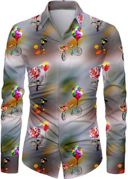 Trijal Fab Cotton Polyester Blend Printed Shirt Fabric