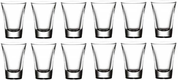 FABEX (Pack of 12) crystal shot glasses, vodka, whiskey, tequila shots glasses (30ML) (Set Of 12). Glass Set Shot Glass