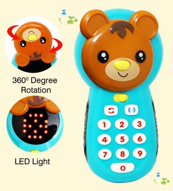 KAVANA Kids Musical Mobile Phone Toy with 3D Lights And LED Screen