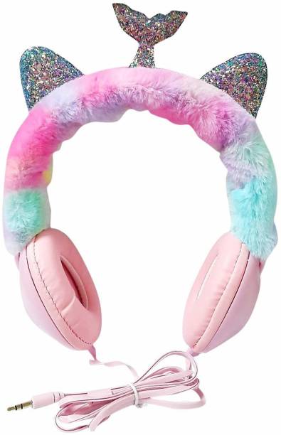 MGS Mermaid Headphone With MIC For Laptop,PC,Mobile Wired Headset Wired Headset