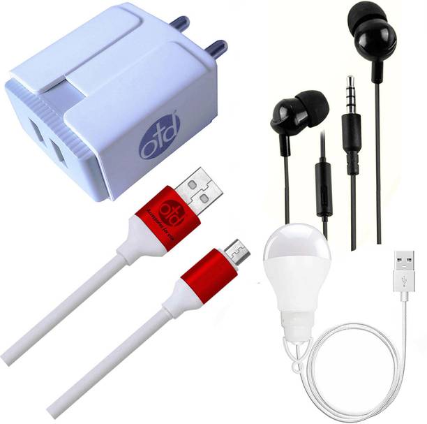Top Headset K Adapter cheap price 5stars Flipkart in India 16 OTD Wall Charger Accessory Combo for LG K50S, LG K7i, LG L70 Dual, LG L80