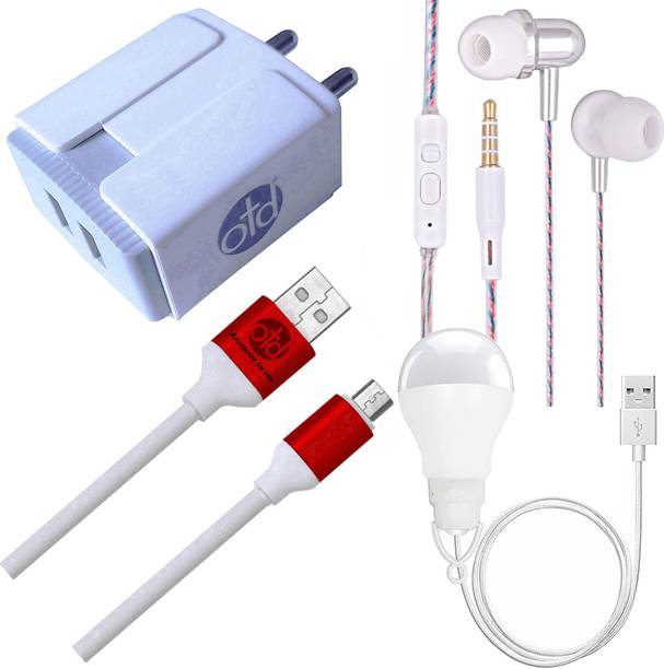 Top Headset K Adapter cheap price 5stars Flipkart in India 24 OTD Wall Charger Accessory Combo for Lenovo K900, Lenovo Lemon K12, Lenovo P70, Lenovo Phab