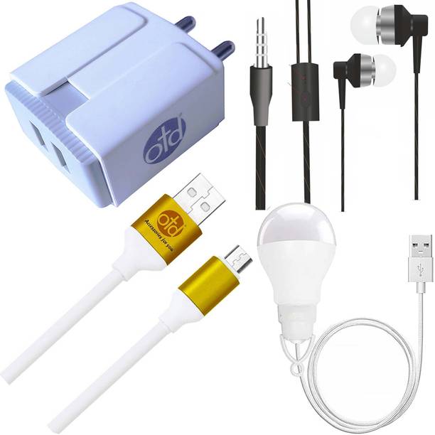 Top Headset K Adapter cheap price 5stars Flipkart in India 11 OTD Wall Charger Accessory Combo for Karbonn K9 Smart, Karbonn K9 Smart 4G, Karbonn K9 Smart Eco, Karbonn K9 Smart Grand