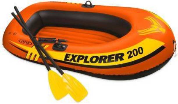 INTEX 200 Boat Set with Oars & Air pump, 2 Person Boat