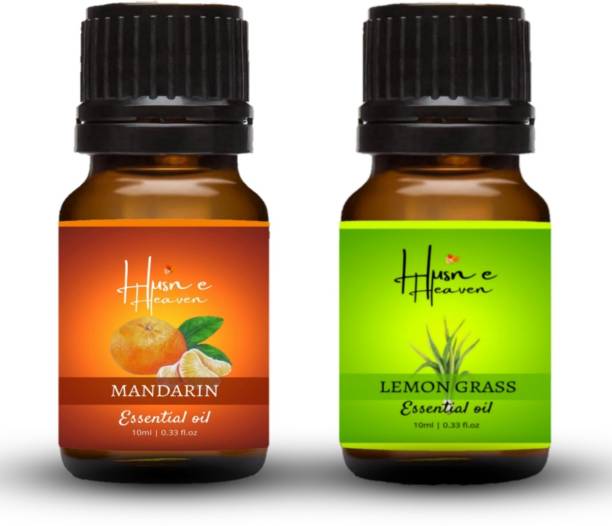 Husn e heaven Pure and Natural Mandrain and Lemongrass Essential Oil for Relaxation, Sleep, Hair Growth, Skin Care, Essence, Tension Relief & more For Men And Women