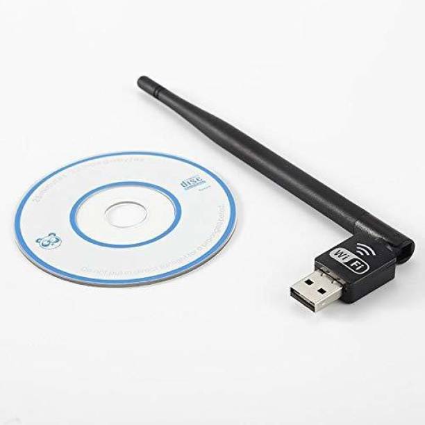 Gentle e kart Wifi Antenna Dongle Connector 802.11n Wi Fi 2.4GHz Wireless LAN Network Card External All PC Desktop And Laptop USB Adapter (Black) 600 Mbps Router Data Card