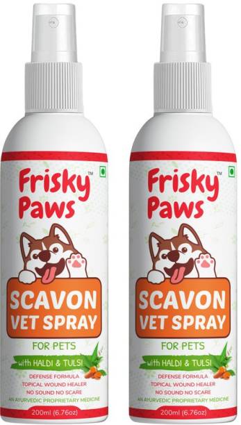Frisky Paws Scavon Topical Injury Healer for Dogs & Cats - Veterinary Herbal Spray for wound. Deodorizer