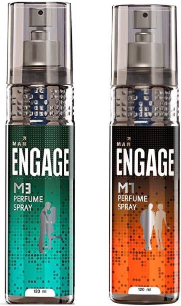 Engage Men M3 + M1 Body Spray 120ml*Pack of 2 Body Spray  -  For Men