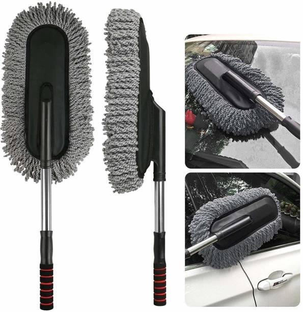 BAWALY Multipurpose Microfiber Cleaning Duster With Extendable Telescopic Wall Hanging Handle Wet and Dry Duster